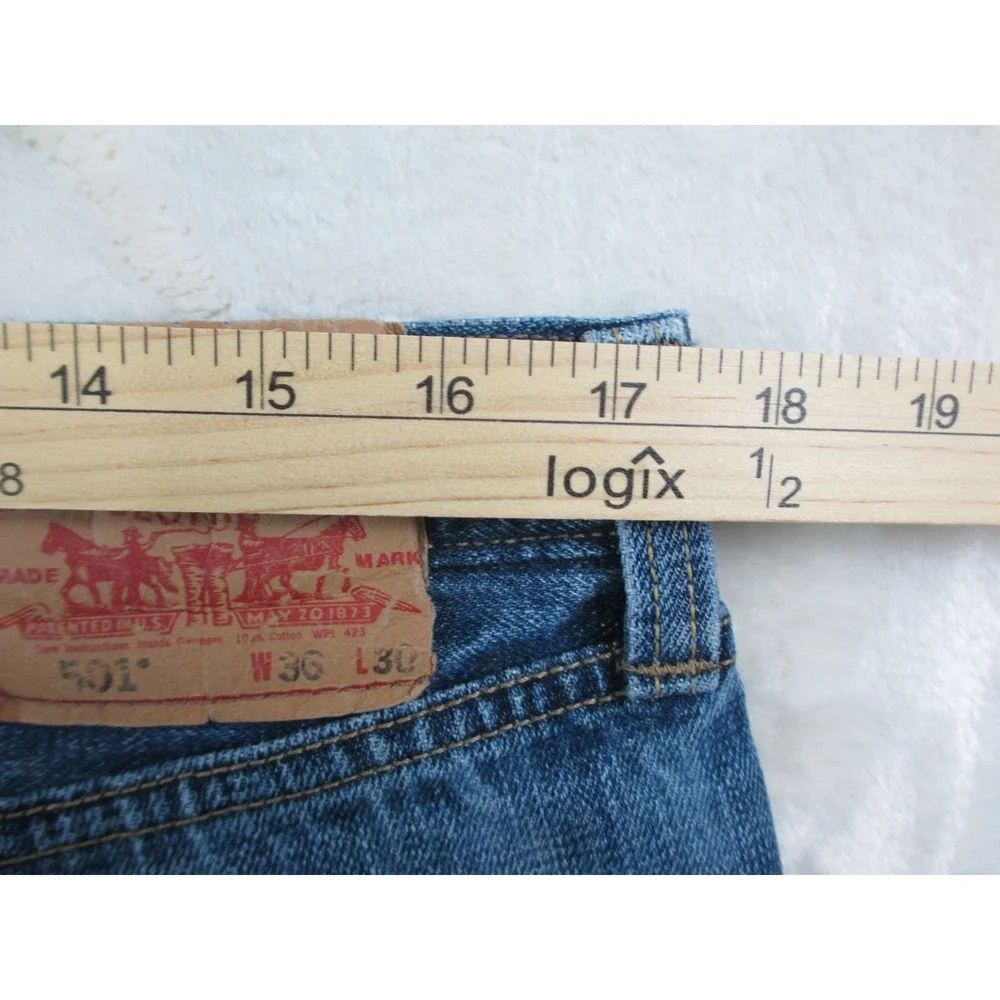 Levi's 501XX Pants Mens 36 Blue Denim Jeans Straight Buttonfly Casual 36X30 00s*